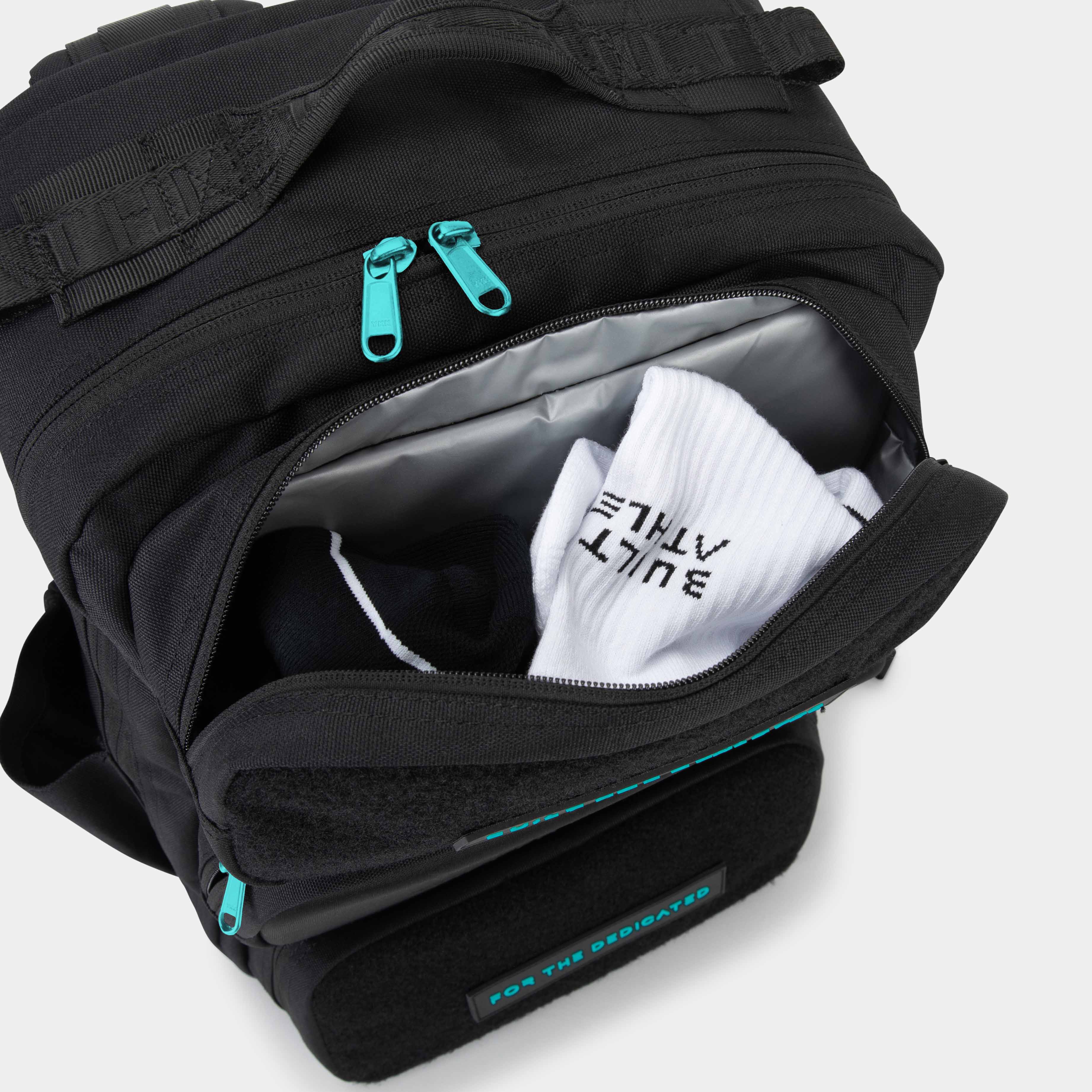 Black & Aqua Hybrid Backpack - Image 4