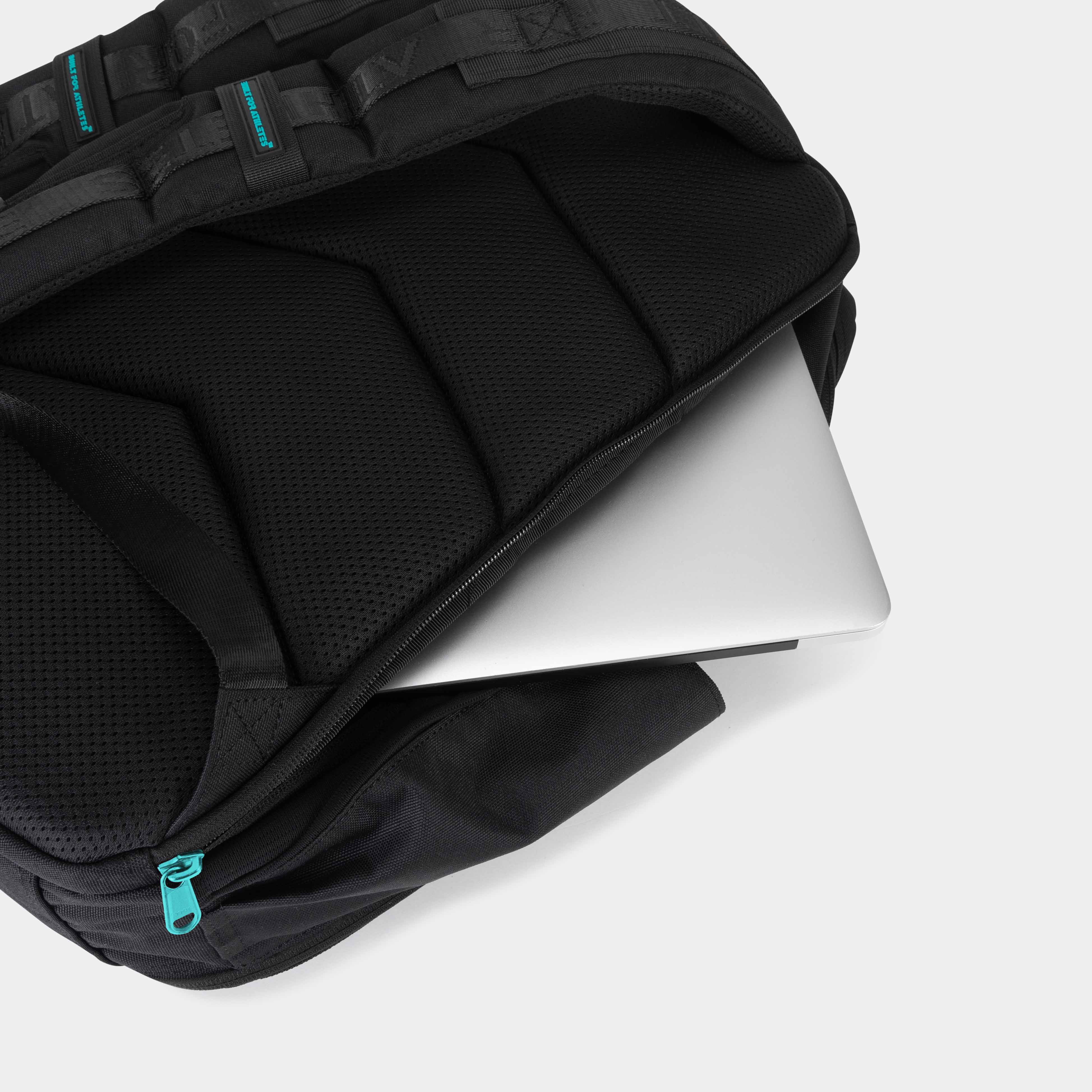 Black & Aqua Hybrid Backpack - Image 8