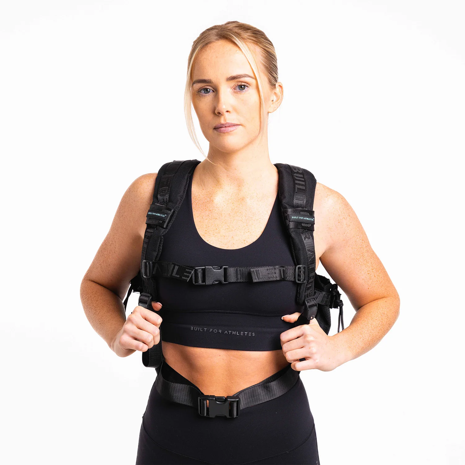 Black & Aqua Gym Backpack Compact - Image 8
