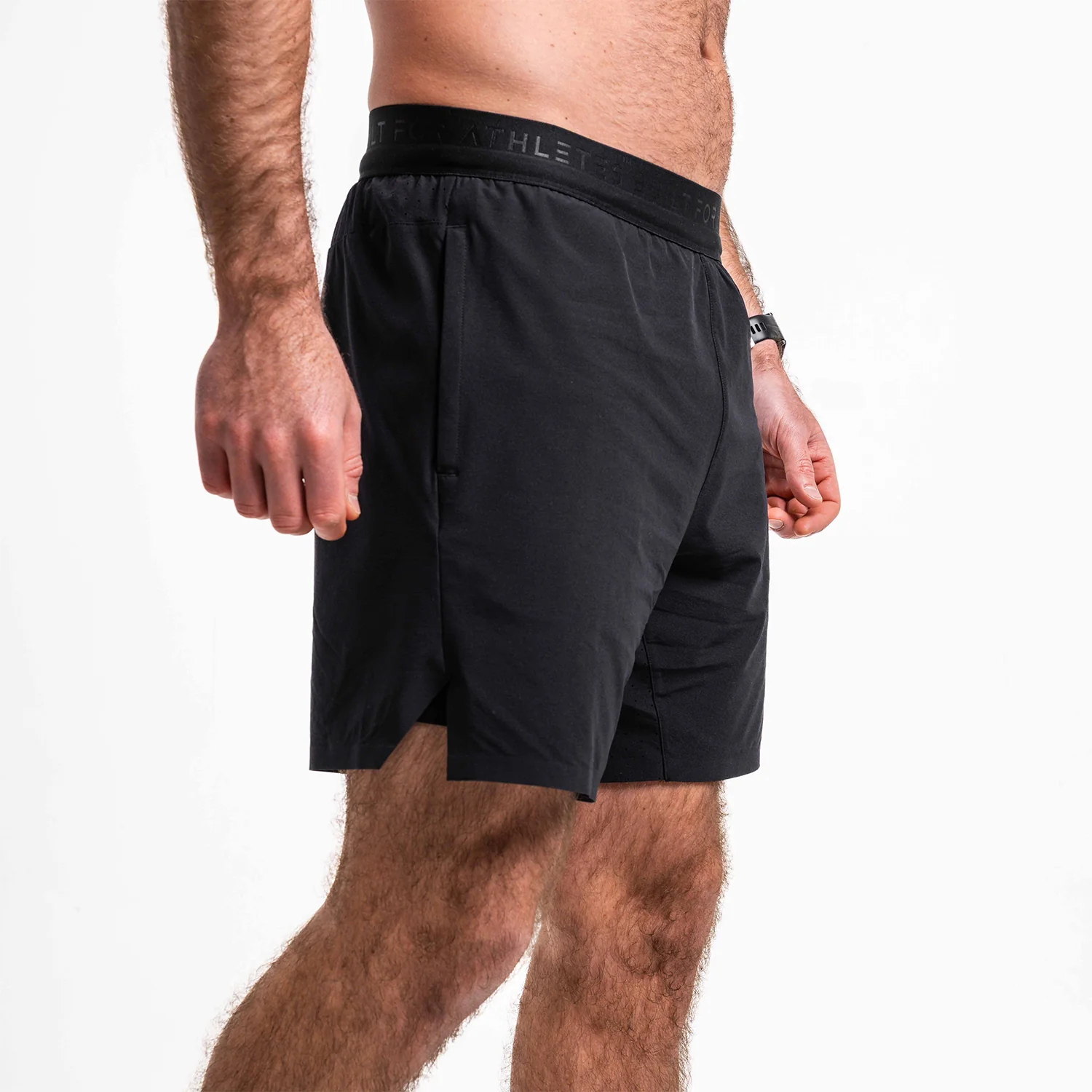 Men's Black 2-in-1 Training Shorts - Image 3