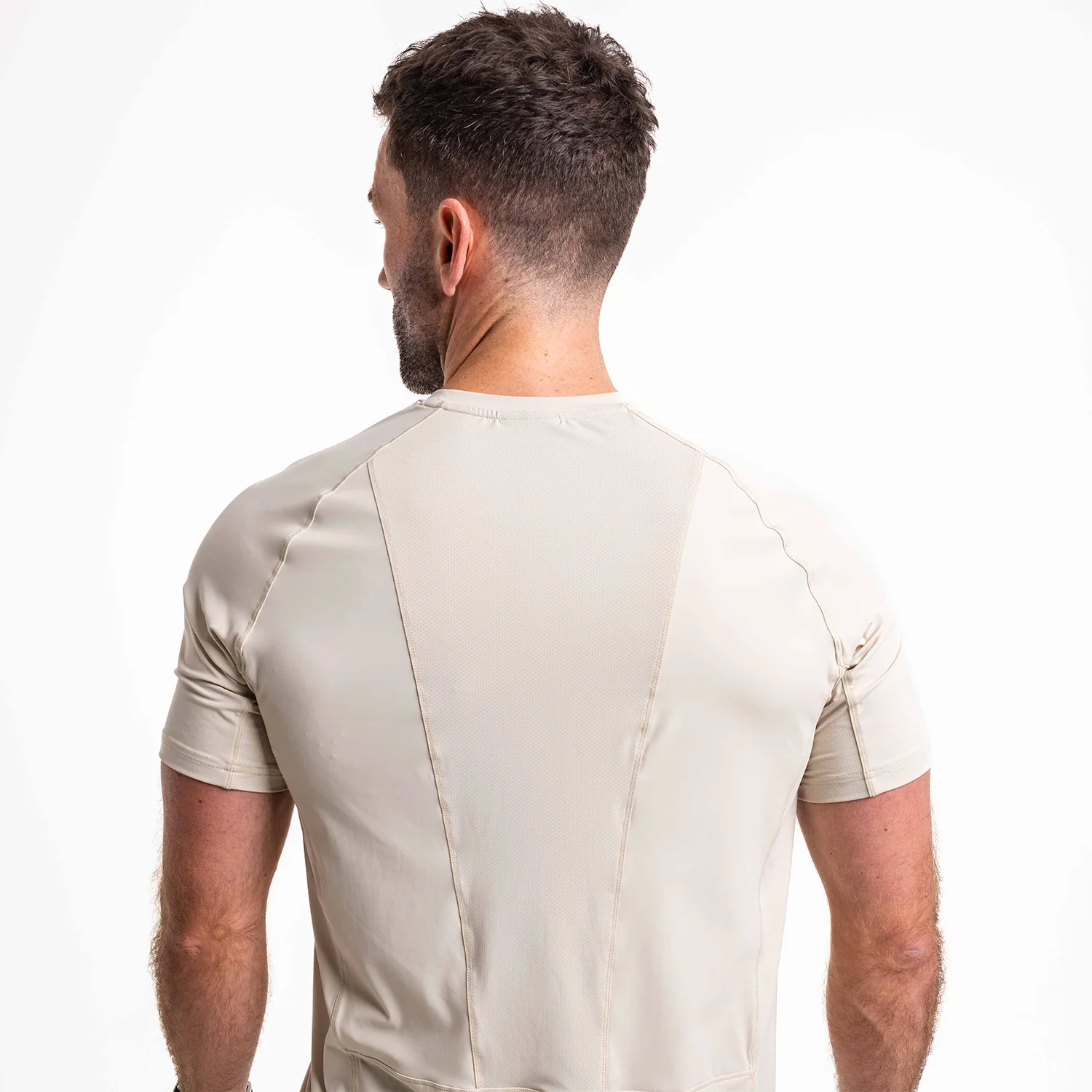 Men's Ecru Training T-Shirt - Image 4