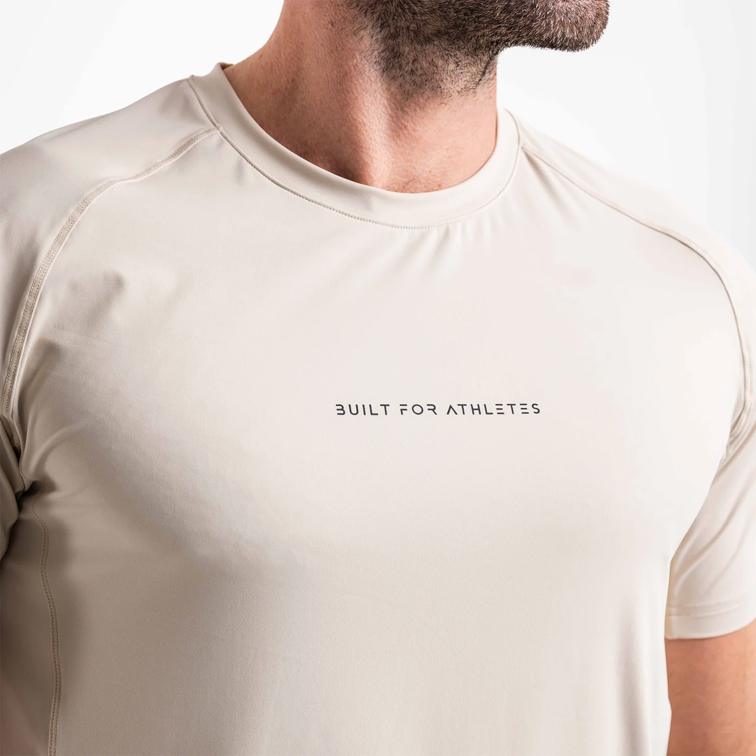 Men's Ecru Training T-Shirt - Image 5