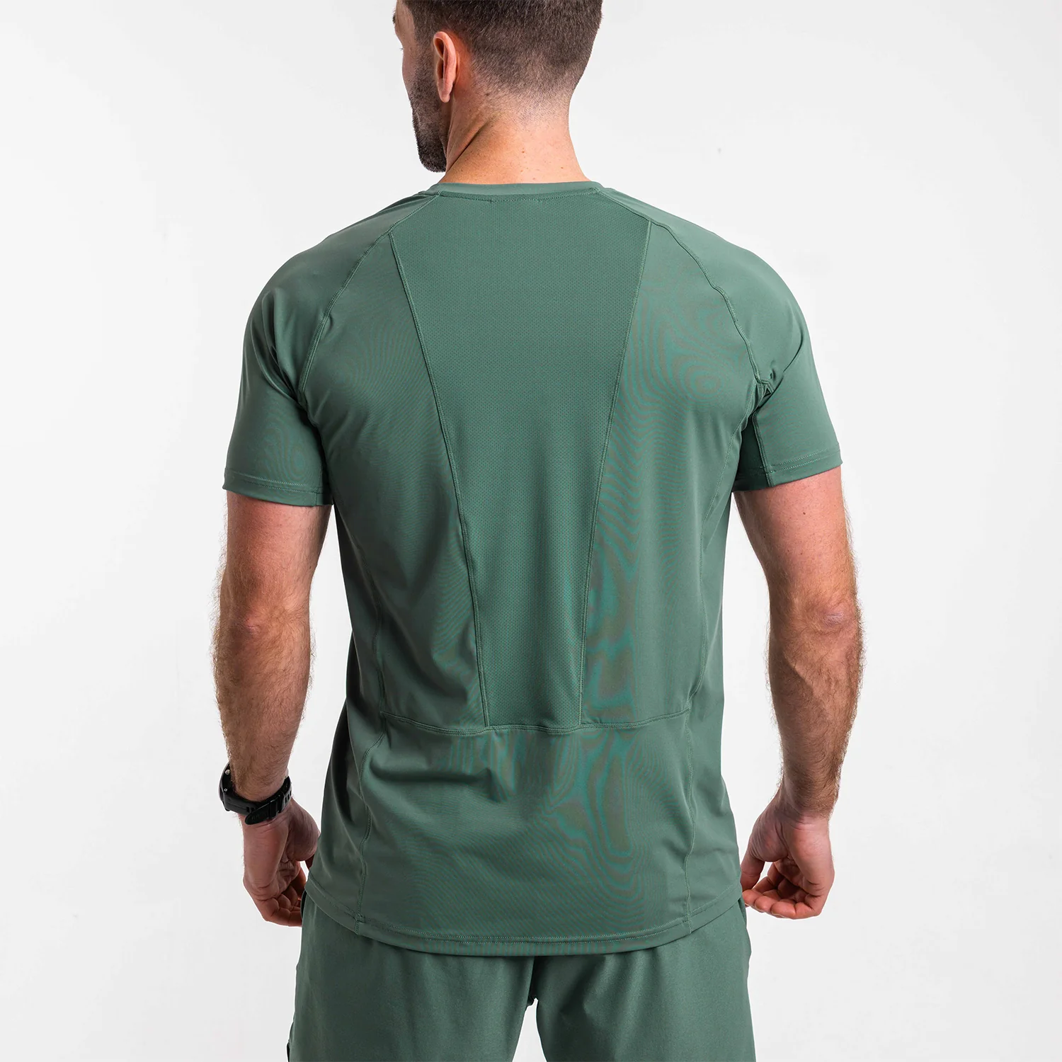 Men's Washed Green Training T-Shirt - Image 4