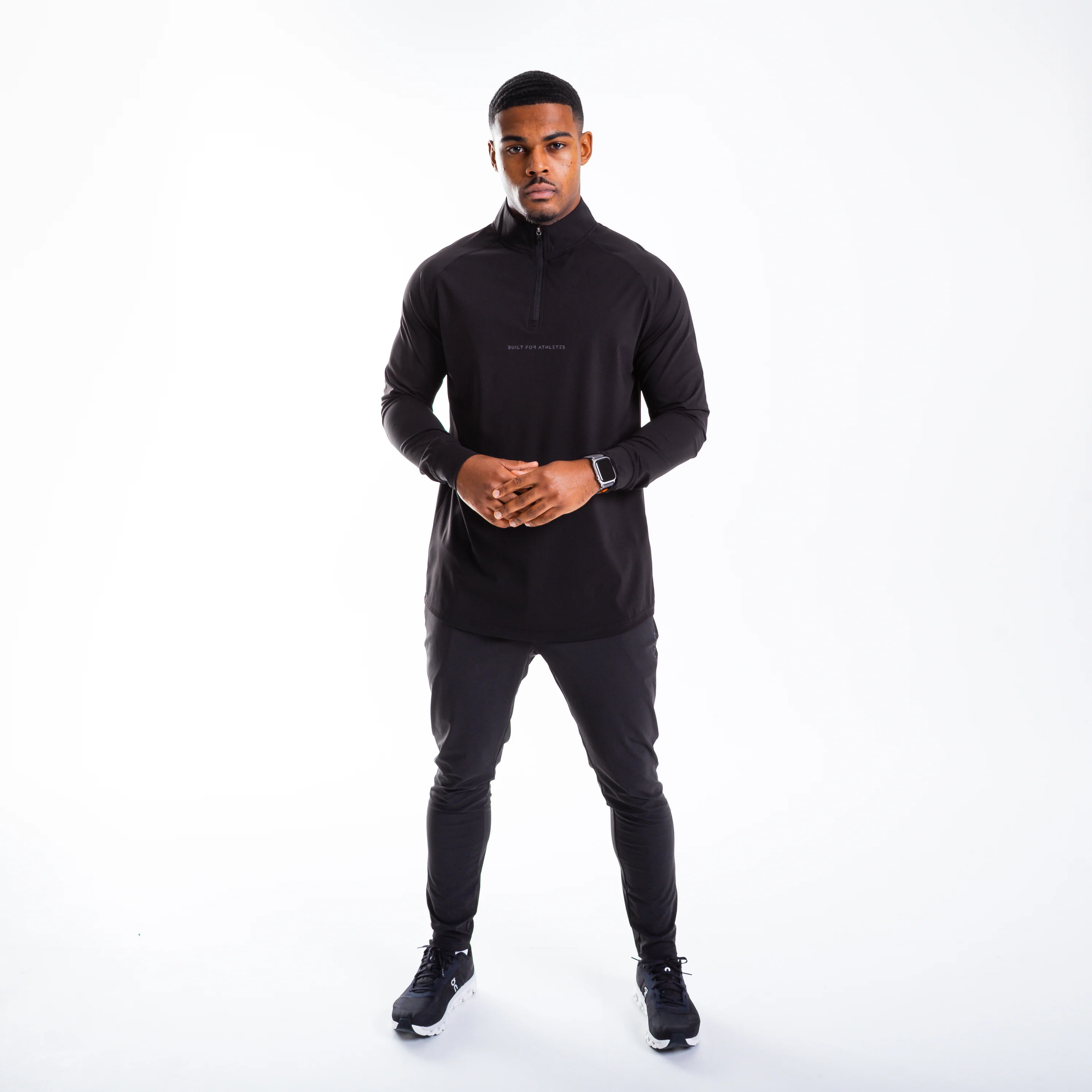 Men's Black 1/4 Zip Pullover - Image 3