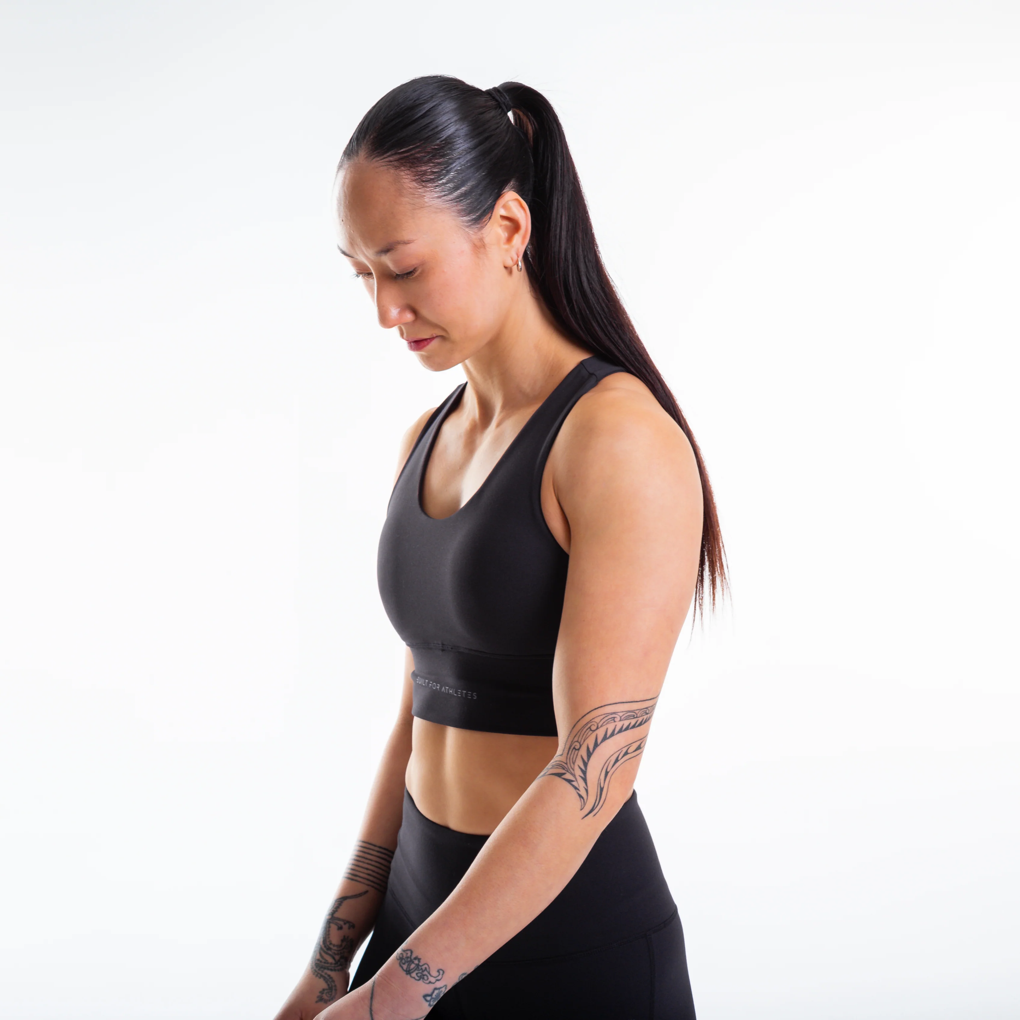 Women's Black Sports Bra - Image 4