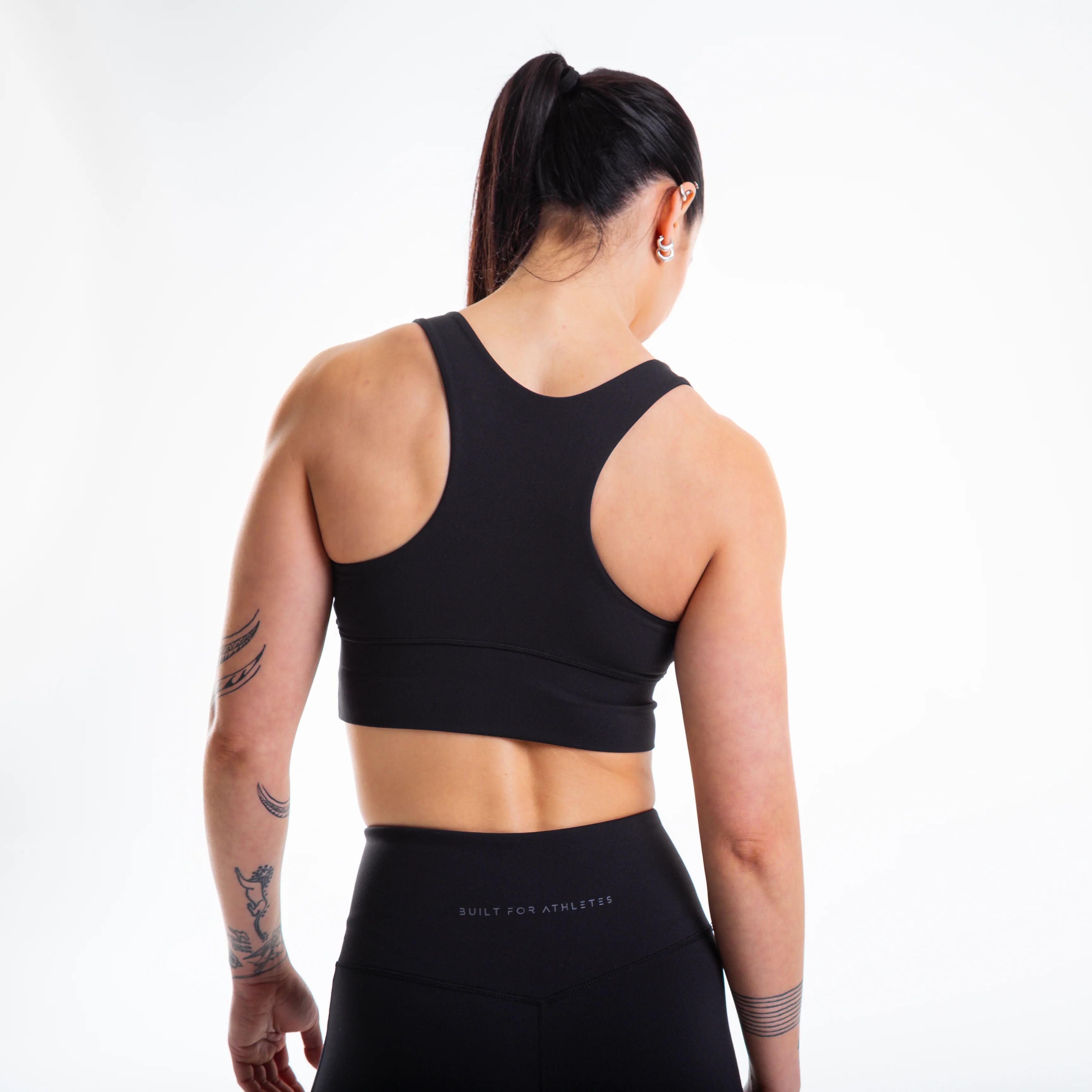 Women's Black Sports Bra - Image 6