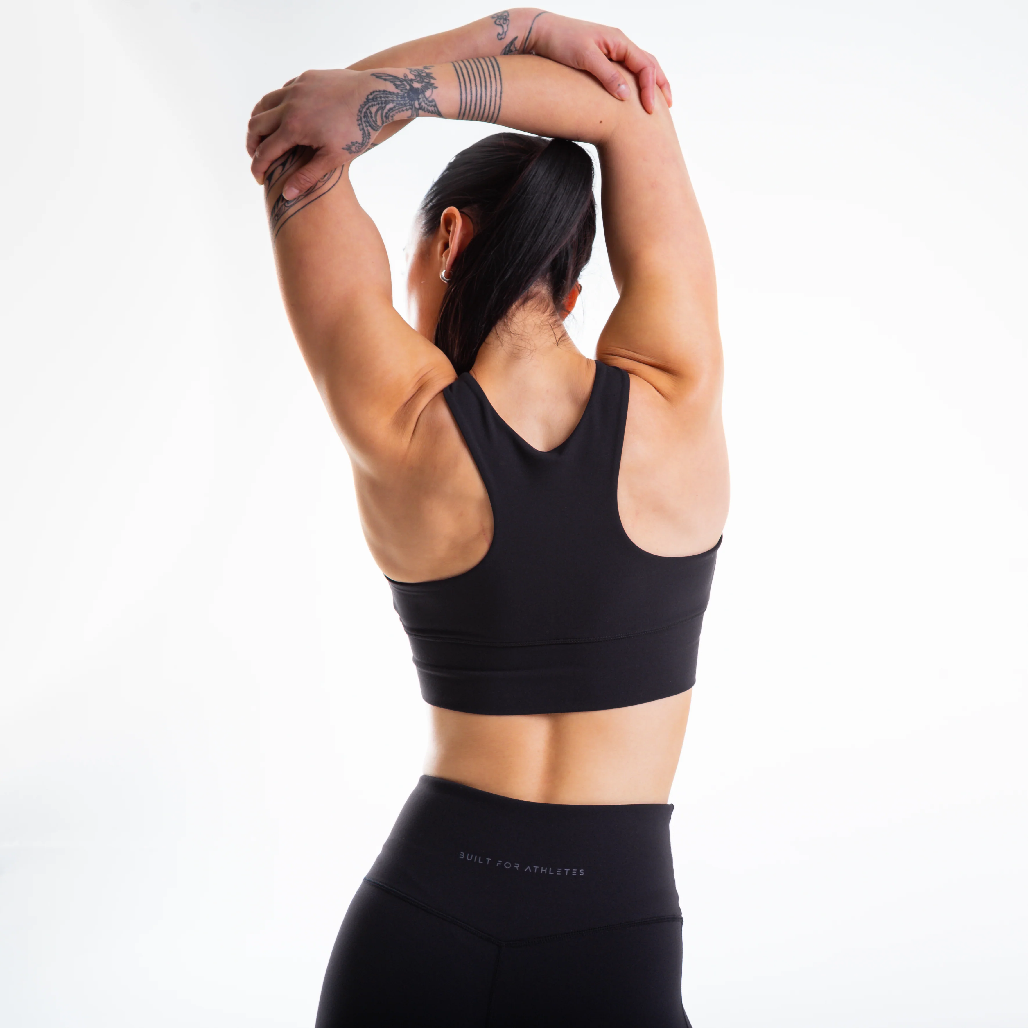 Women's Black Sports Bra - Image 7