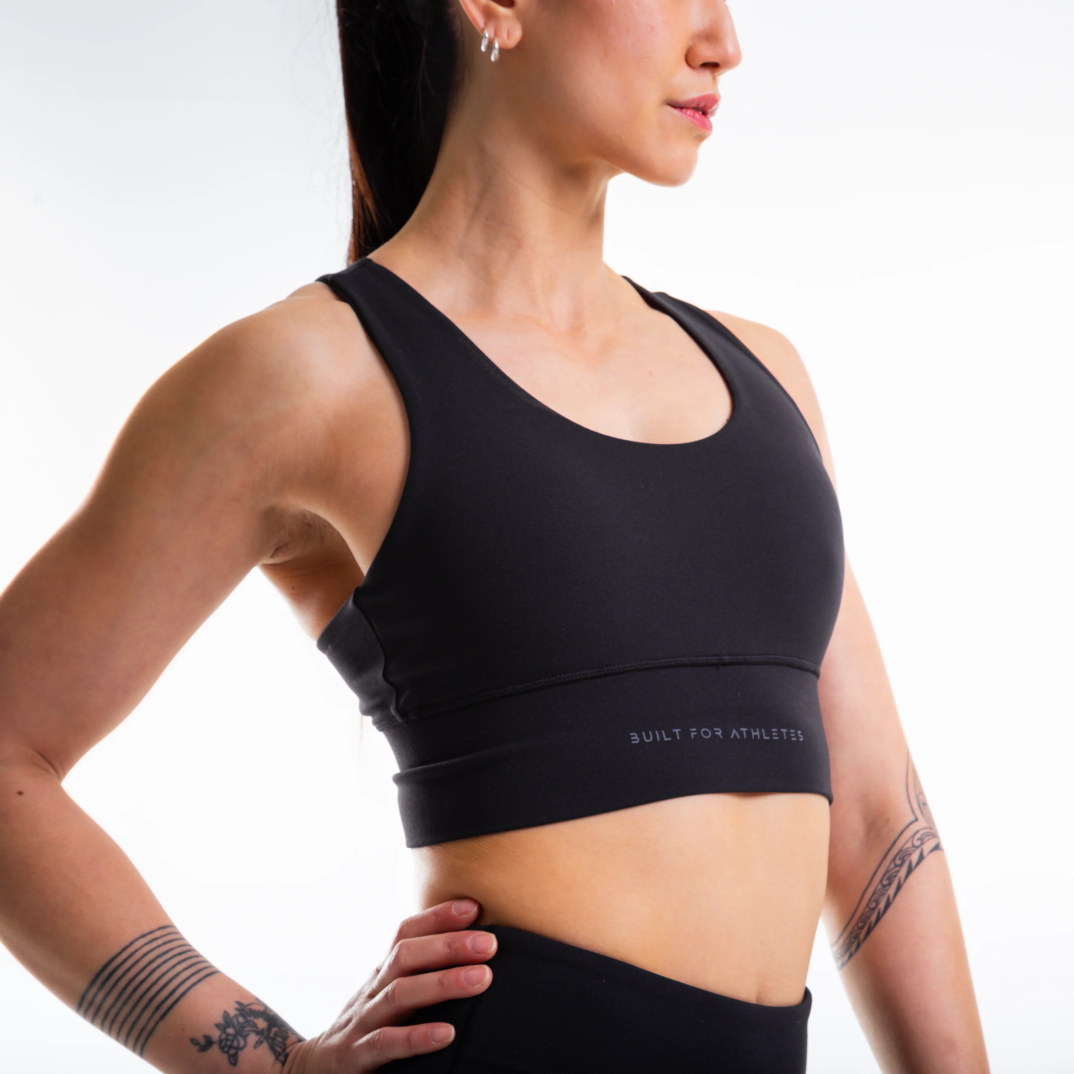 Women's Black Sports Bra - Image 8