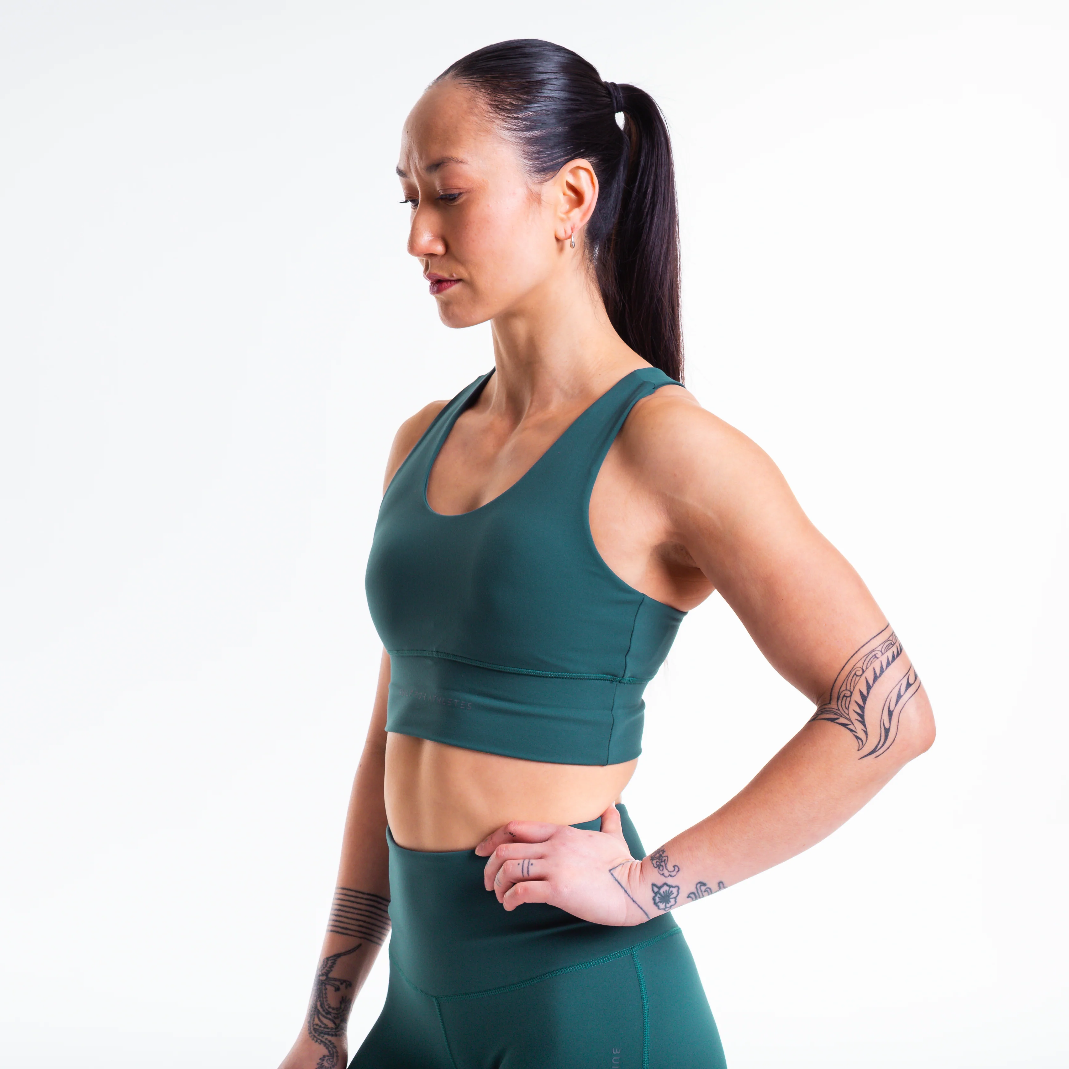 Women's Forest Green Sports Bra - Image 4