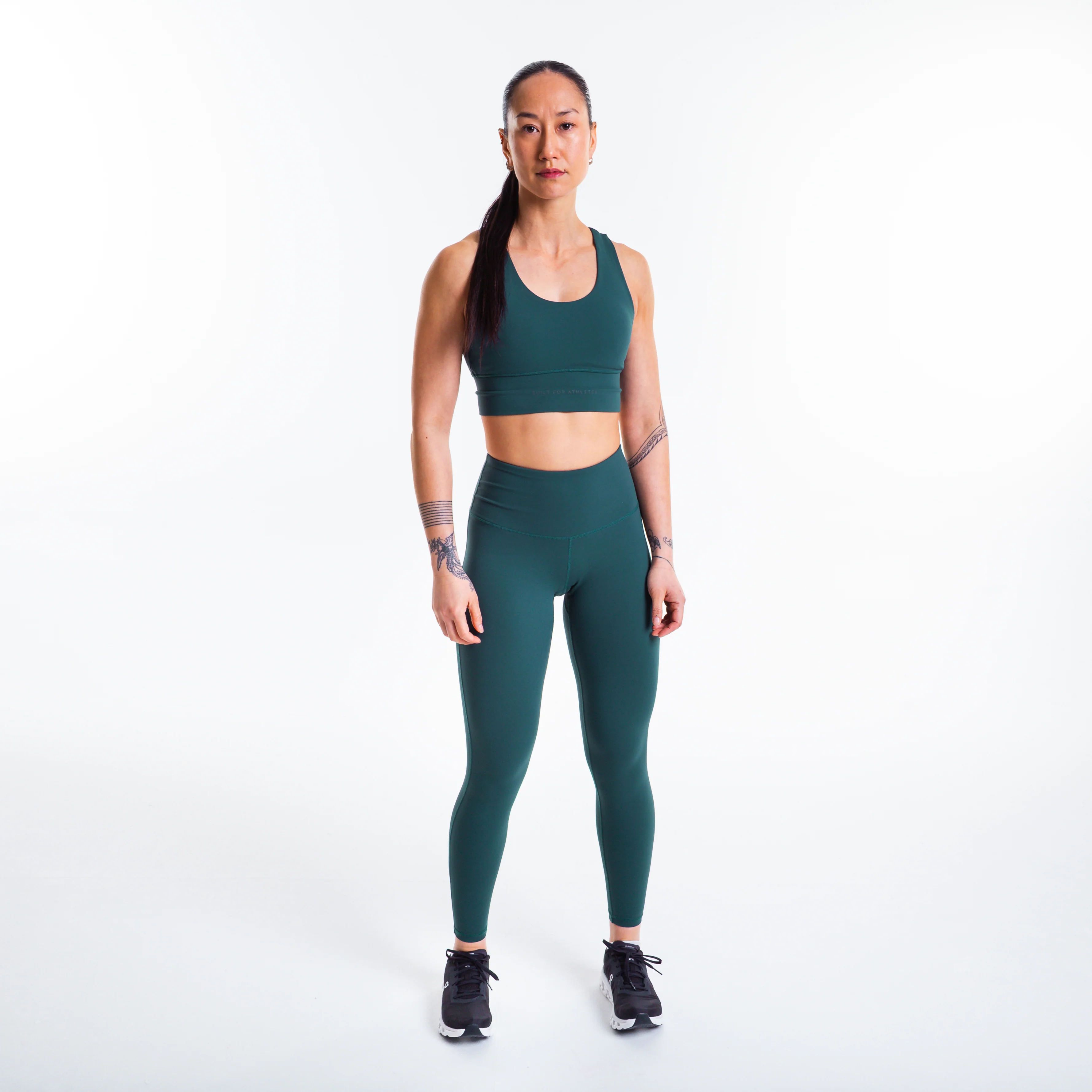 Women's Forest Green Training Leggings - Image 3