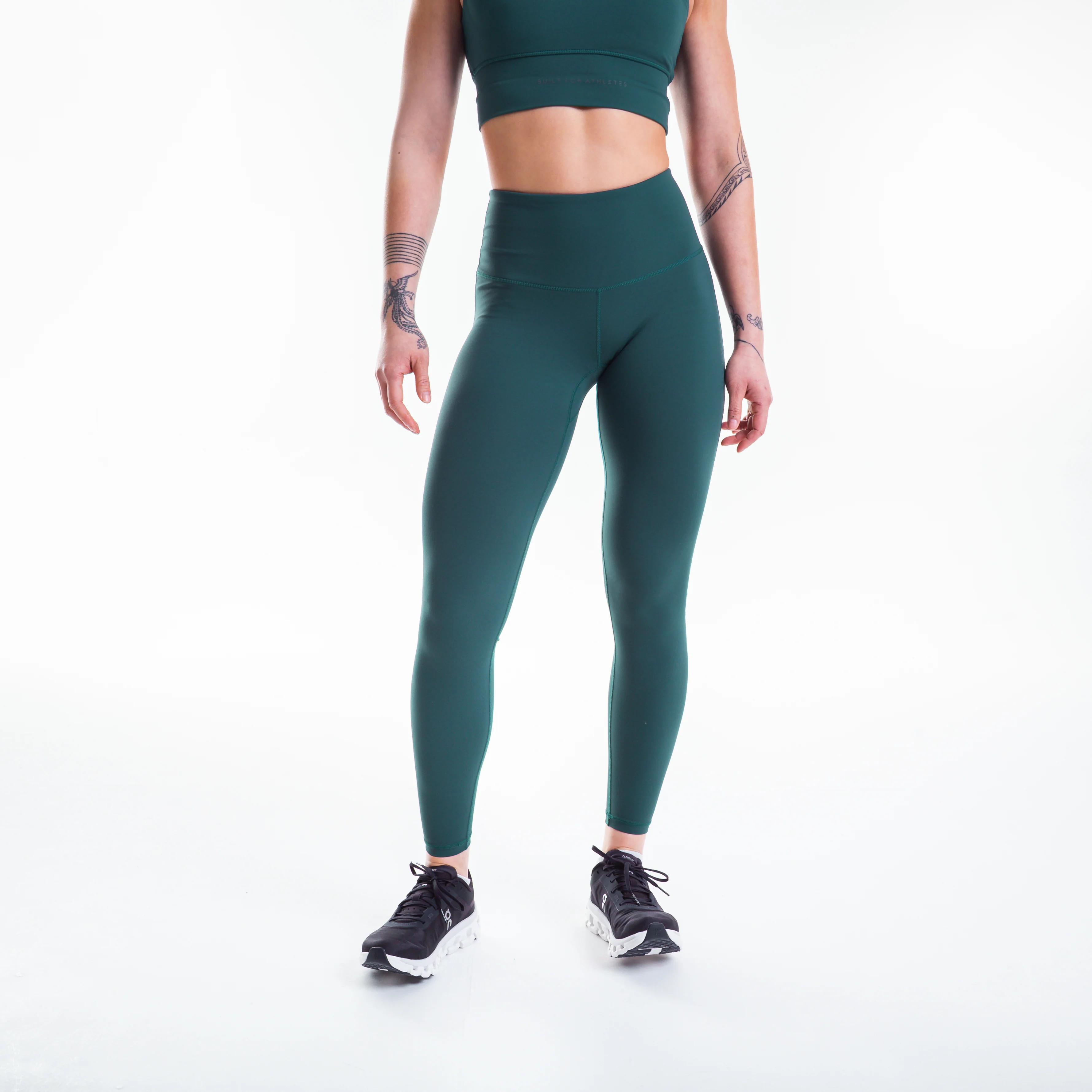 Women's Forest Green Training Leggings - Image 4