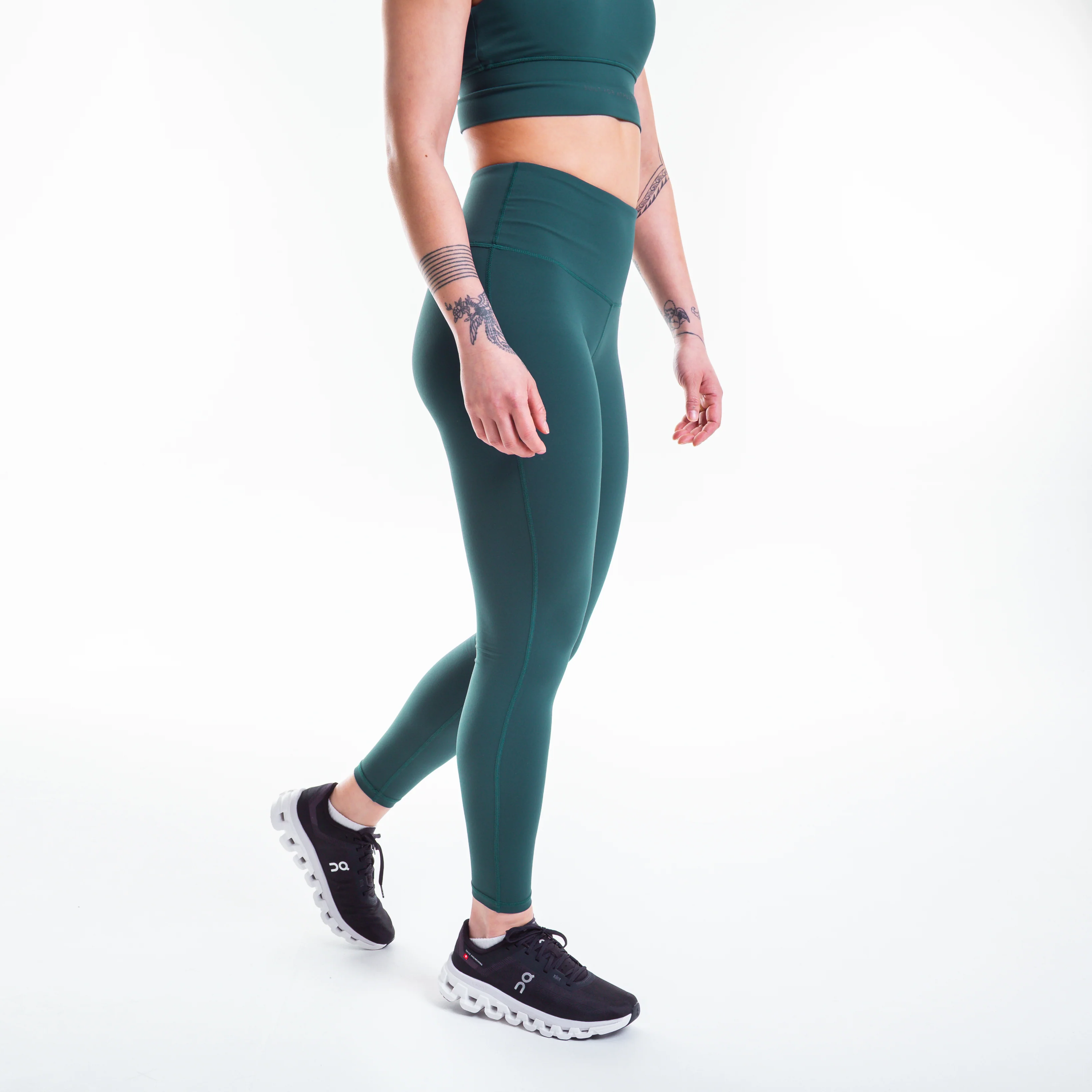 Women's Forest Green Training Leggings - Image 5