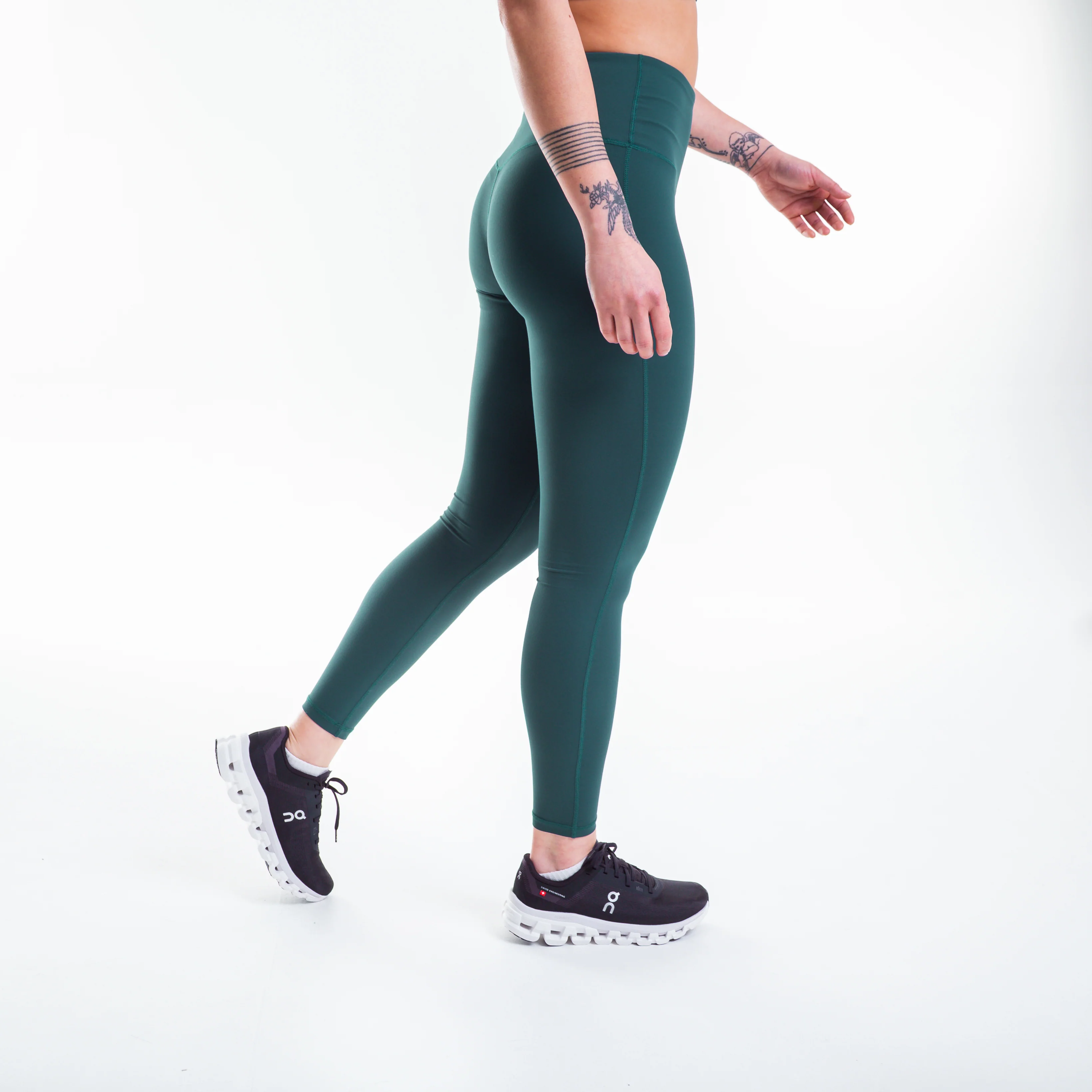 Women's Forest Green Training Leggings - Image 6